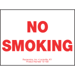 Polyethylene Plastic No Smoking Sign From Recreonics