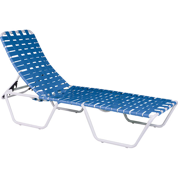 Texacraft Swimming Pool Furniture Nesting Cross-Weave Chaise Lounge