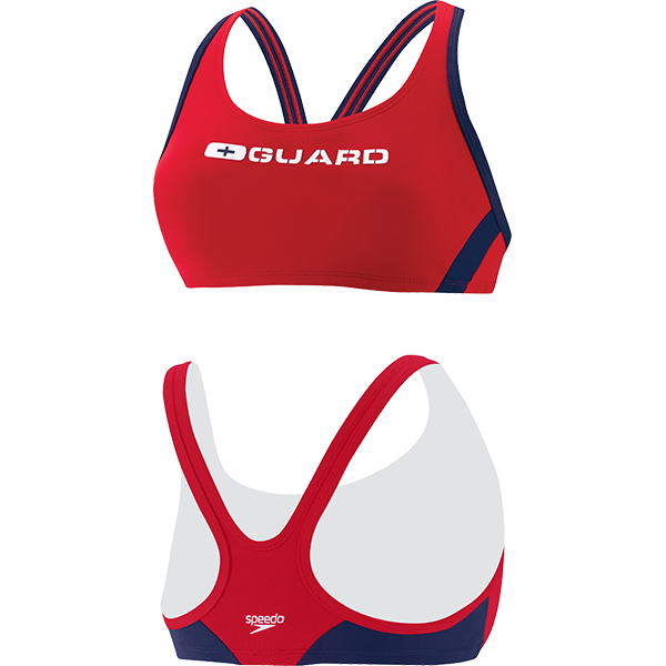 Buy Speedo Women's Guard Sport Bra Swimsuit Top, Red, X-Large
