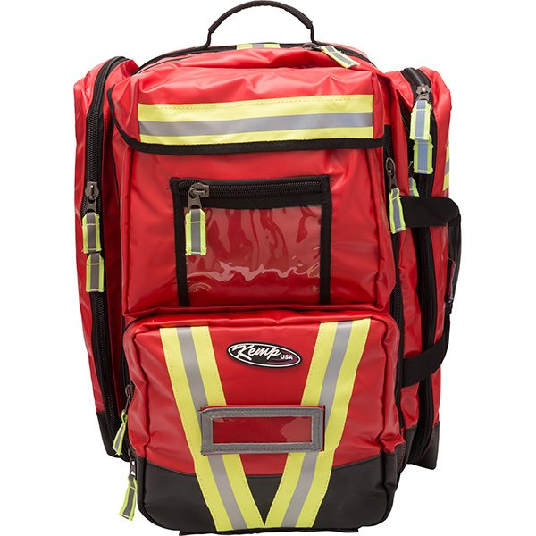 Kemp 600 Denier Red Nylon Ultimate Professional EMS Trauma Backpack